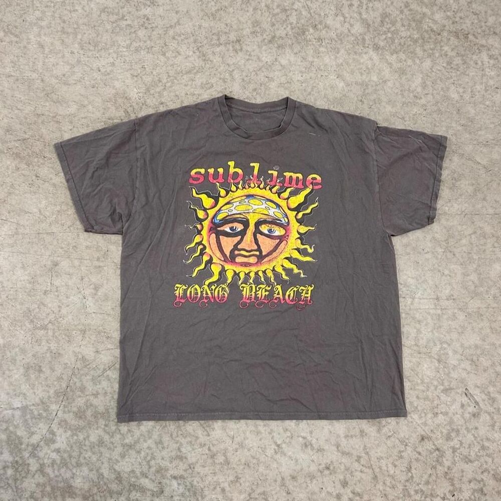 Sublime Men's Grey and Brown T-shirt